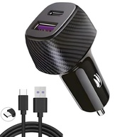 Carregador Turbo Veicular 38W com Cabo Tipo-C: Carga Rápida e Inteligente para Seu Smartphone - imagem 2