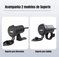Carregador USB Moto 9-24V: Suporte Universal para Espelho/Guidão - Carga Rápida e Segura - imagem 5