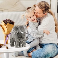 Estátua de Elefante em Resina - Decoração Elegante e Simbólica para Casa e Escritório - imagem 5