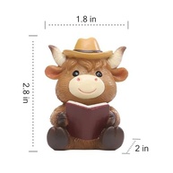 Estatueta de Vaca Highland para Decoração – Charme Rústico para Casa, Escritório e Presentes - imagem 3