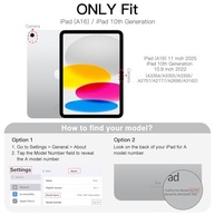 JETech Capa para iPad (A16) 11ª/10ª Geração (2025/2022), Case Rígida de Suporte Fino com Despertar/Sono Automático (Marinha) - imagem 2