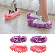 2 Pares de Chinelos Laváveis com Capa de Microfibra para Limpeza de Pó e Pêlos - Esfregão de Passo Confortável para Casa e Cozinha - imagem 1