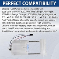 Módulo Bomba Combustível Elétrica 5136023 para Chrysler 300, Dodge Challenger, Charger, Magnum - Completo com Unidade de Envio - imagem 3