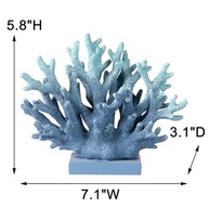 Estátua de Coral Azul 14,7 cm - Decoração Náutica em Resina para Ambientes Temáticos - imagem 3