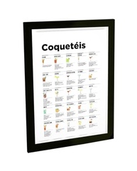 Quadro Decorativo A2 Drinks & Cocktails - Moldura Moderna para Bar e Cozinha - imagem 2