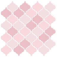 Azulejo Arabesco Rosa para Cozinha - WalDecoo 30,5x30,5cm Autoadesivo com Cola Reforçada - imagem 1