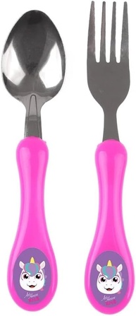 Kit Talher Infantil Unicórnio - Colher e Garfo Ergonômicos para Crianças - imagem 5