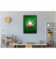 Quadro Decorativo Futebol Verdão A3 com Moldura Preta - Design Exclusivo para Torcedores - imagem 3