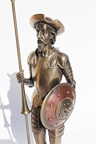 Estatueta de Bronze Fundido Dom Quixote com Lança 30 cm - Obra de Arte para Colecionadores - imagem 3