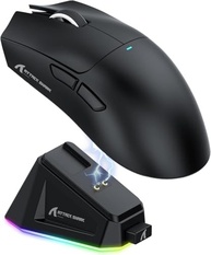 ATTACK SHARK X11 Mouse para jogos com dock de carregamento magnético, sensor para jogos PixArt PAW3311, para sem fio/com fio BT/2.4G, 22000 DPI, mouses de escritório para jogos para Win11/Xbox(preto) - imagem 2