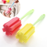Escova Limpadora Multifuncional para Mamadeiras, Garrafas e Copos com Espuma Macia - imagem 1
