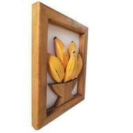 Quadro de Madeira Artesanal com Bananas - Decoração Rústica para Cozinha e Área Gourmet - imagem 5