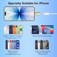 Pacote com 2 Adaptadores USB-C para Lightning MFi: Áudio, Carga e Dados - imagem 5