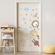 Adesivo de Parede Infantil com Animais e Estrelinhas - Kit Completo para Decoração Divertida - imagem 2