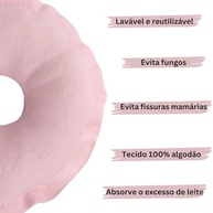 Conjunto com 2 Rosquinhas de Amamentação Laváveis Rosa - Conforto e Suporte para Mães - imagem 3