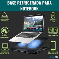 Suporte Base para Notebook com Cooler Duplo Silencioso, 8 Níveis de Ajuste Ergonômico, USB e Iluminação LED - Até 17" - imagem 5