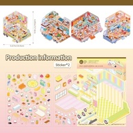 Adesivos 3D Miniatura para Meninas: 4 Conjuntos Criativos DIY para Decorar! - imagem 4