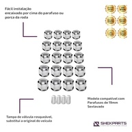 Kit Tuning Premium: Capas Cromadas para Parafusos e Tampas de Válvula - Eleve o Estilo do Seu Veículo! - imagem 5
