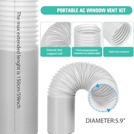 Kit de Ventilação para Ar Condicionado Portátil - Mangueira 15cm com Vedação Universal - imagem 5