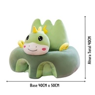 Almofada Infantil de Apoio para Bebê Sentar - Segurança e Conforto com Design Dino Verde - imagem 3