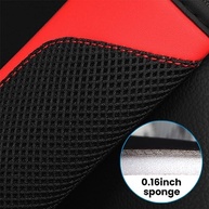 BESULEN: Capa Protetora Universal para Cinto de Segurança de Carro (2 Unidades) - Conforto e Segurança em Couro e Malha Respirável (Vermelho) - imagem 3