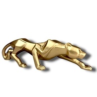 Estatueta de Jaguar Dourado em Resina - Decoração Elegante e Moderna para Casa - imagem 2