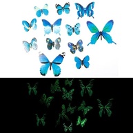 Adesivos de Parede Borboleta 3D Brilhantes - 12 Peças para Decoração de Quarto e Sala - imagem 5