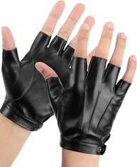 Luvas Sem Dedos de Couro PU Premium: Conforto e Estilo para Dirigir e Mais! - imagem 1