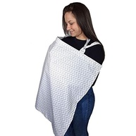 Capa de Amamentação Baby Deluxe Chevron Cinza - Conforto e Estilo para Mães Modernas - imagem 2