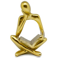 Estátua Decorativa Figura do Pensador em Resina - Escultura Moderna para Decoração de Mesa e Sala - imagem 1