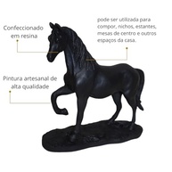 Estatueta de Cavalo em Resina - Decoração de Luxo para Casa e Escritório com Simbolismo de Poder e Liderança - imagem 5