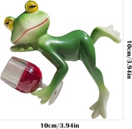 Sapo Bebendo Engraçado - Estátuas de Sapo em Miniatura para Decoração de Vasos e Jardins - imagem 2