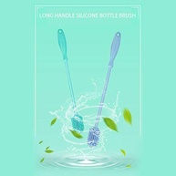 Escova de Limpeza para Garrafas em Silicone com Cabo Longo e Rotação 360° - Ideal para Mamadeiras e Vasos - imagem 4