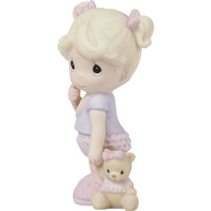 Precious Moments Estatueta de Porcelana Rosa com Urso de Pelúcia - Presente Encantador para Bebês - imagem 4