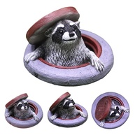 Ornamento de Guaxinim em Resina - Decoração para Jardim e Mesa com Tema Micropaisagem - imagem 3