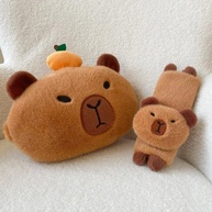 Kit 2 Capas de Cinto de Segurança Pelúcia Capivara - Conforto e Fofura para Seu Carro - imagem 2
