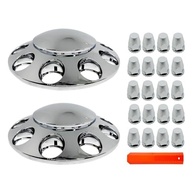 Kit Tampas de Porca Eixo Dianteiro Cromado ABS para Caminhão Semirreboque - 33mm - imagem 2