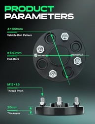 Espaçadores de Roda YHTAUTO 20mm 4x100mm: Performance e Estilo para Toyota, Mazda, Kia e Mais - imagem 5