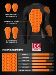 WOSAWE Jaqueta feminina de malha para motociclista, acolchoada com armadura, equipamento de proteção para bicicleta esportiva de verão - imagem 5