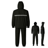 Roupa de Chuva para Motociclista Zein House Tools – Impermeável com Capuz, Faixa Refletiva e Gola Alta – Jaqueta + Calça - imagem 2