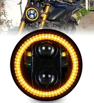 Farol de LED Amarelo 14cm para Moto - Estilo e Performance para Harley Davidson e Mais - imagem 1