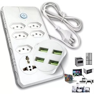 Régua Filtro de Linha 7 Tomadas + 4 USB Bivolt 10A: Proteção e Conexão para Seus Dispositivos - imagem 2