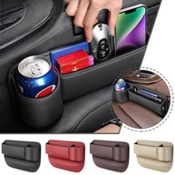 Organizador de Carro Premium em Couro: Solução 2 em 1 para Enchimento de Assento e Suporte de Copo - imagem 4