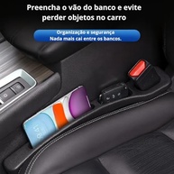 Kit 2 Suportes Preenchedores de Vão para Banco de Carro - EVA Preto Universal - imagem 3