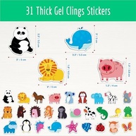 Adesivos de Geleia Animais - 31 Unidades Removíveis e Reutilizáveis para Decoração Infantil - imagem 3