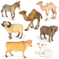 Conjunto de Presépio 7 Peças - Figuras Animais Tradicionais para Decoração Natalina - imagem 2