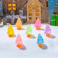 8 Ornamentos de Natal Brilhantes em Resina | Decoração Festiva para Árvore, Mesa e Ambientes Internos - imagem 3