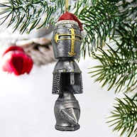 Ornamento de Natal Medieval com Capacete de Cavaleiro - Decoração Gótica para Árvore - imagem 3