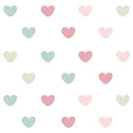 Adesivo de Parede Infantil Corações Rosa e Verde - 55 Unidades para Decoração de Quarto de Menina - imagem 4