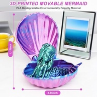 Estatueta de Sereia em 3D - Escultura Decorativa de Concha para Mesa e Prateleira - imagem 3
